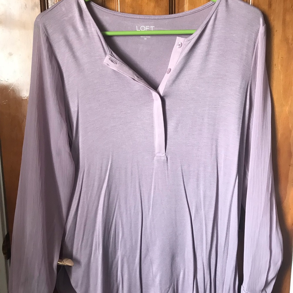 Loft top/blouse. Lavender petite medium